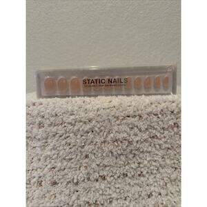 Static Nails Reusable Pop-On Manicures Pink Tips Brand New